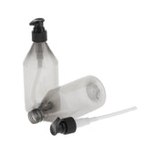 Maxbell 2x 300ml Pump Bottle Travel Shampoo Lotion Conditioner Dispenser Gray+Black