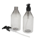 Maxbell 2x 300ml Pump Bottle Travel Shampoo Lotion Conditioner Dispenser Gray+Black