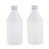 Maxbell Maxbell 2Pcs Plastic Bottle with Screw Tops Dropper Bottle for Liquids  White+Silver