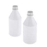 Maxbell Maxbell 2Pcs Plastic Bottle with Screw Tops Dropper Bottle for Liquids  White+Silver