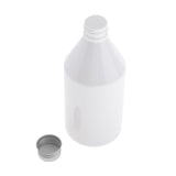 Maxbell Maxbell 2Pcs Plastic Bottle with Screw Tops Dropper Bottle for Liquids  White+Silver