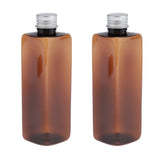 Maxbell Maxbell 250ml Empty Plastic Shampoo Bottle Liquid Soap Lotion Container 2pcs Brown