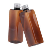 Maxbell Maxbell 250ml Empty Plastic Shampoo Bottle Liquid Soap Lotion Container 2pcs Brown