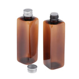 Maxbell Maxbell 250ml Empty Plastic Shampoo Bottle Liquid Soap Lotion Container 2pcs Brown