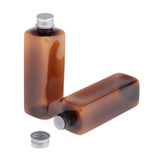 Maxbell Maxbell 250ml Empty Plastic Shampoo Bottle Liquid Soap Lotion Container 2pcs Brown