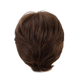 Maxbell 8'' Human Hair Women Short Straight Wigs Layered Pixie Cut Cosplay Daily Wig