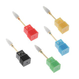 Maxbell Maxbell 5pcs Manicure Nail Art Files Drill Bits Set Ceramic Grinding Polishing Head