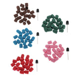 Maxbell Maxbell 20pcs Manicure DIY Nail Sanding Caps/Sleeves/Bands Filing Mandrel Bit Pink