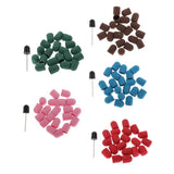 Maxbell Maxbell 20pcs Manicure DIY Nail Sanding Caps/Sleeves/Bands Filing Mandrel Bit Pink