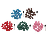 Maxbell Maxbell 20pcs Manicure DIY Nail Sanding Caps/Sleeves/Bands Filing Mandrel Bit Pink