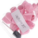 Maxbell Maxbell 20pcs Manicure DIY Nail Sanding Caps/Sleeves/Bands Filing Mandrel Bit Pink