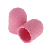 Maxbell Maxbell 20pcs Manicure DIY Nail Sanding Caps/Sleeves/Bands Filing Mandrel Bit Pink
