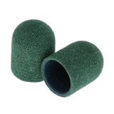 Maxbell Maxbell 20pcs Manicure DIY Nail Sanding Caps/Sleeves/Bands Filing Mandrel Bit Green