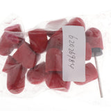 Maxbell Maxbell 20pcs Manicure DIY Nail Sanding Caps/Sleeves/Bands Filing Mandrel Bit Red