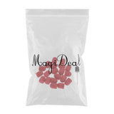 Maxbell Maxbell 20pcs Manicure DIY Nail Sanding Caps/Sleeves/Bands Filing Mandrel Bit Red