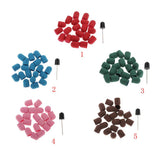 Maxbell Maxbell 20pcs Manicure DIY Nail File Sanding Caps/Bands Polishing Mandrel Bit  Pink