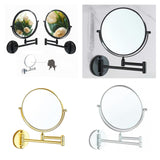 Maxbell Maxbell Double Sided Wall Mount 3X Magnifying Cosmetic Shaving Swivel Mirror Matte