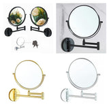 Maxbell Maxbell Double Sided Wall Mount 3X Magnifying Cosmetic Shaving Swivel Mirror Matte