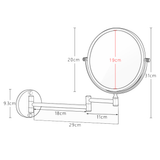 Maxbell Maxbell Double Sided Wall Mount 3X Magnifying Cosmetic Shaving Swivel Mirror Matte