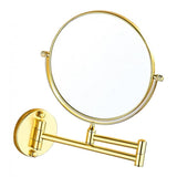 Maxbell Maxbell Double Sided Wall Mount 3X Magnifying Cosmetic Shaving Swivel Mirror Golden
