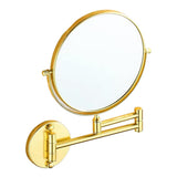Maxbell Maxbell Double Sided Wall Mount 3X Magnifying Cosmetic Shaving Swivel Mirror Golden