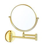 Maxbell Maxbell Double Sided Wall Mount 3X Magnifying Cosmetic Shaving Swivel Mirror Golden