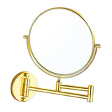 Maxbell Maxbell Double Sided Wall Mount 3X Magnifying Cosmetic Shaving Swivel Mirror Golden
