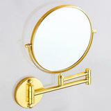 Maxbell Maxbell Double Sided Wall Mount 3X Magnifying Cosmetic Shaving Swivel Mirror Golden