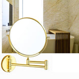 Maxbell Maxbell Double Sided Wall Mount 3X Magnifying Cosmetic Shaving Swivel Mirror Golden