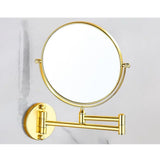 Maxbell Maxbell Double Sided Wall Mount 3X Magnifying Cosmetic Shaving Swivel Mirror Golden