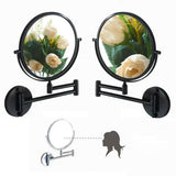 Maxbell Maxbell Double Sided Wall Mount 3X Magnifying Cosmetic Shaving Swivel Mirror Black