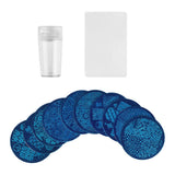 Maxbell Maxbell Silicone Nail Art Image Stamper Scraper Stamping Plate Template Manicure Kit