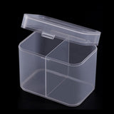 Maxbell Maxbell 2 Spaces Cosmetic Nail Wipes Storage Holder Box Cotton Swabs Pads Container