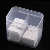 Maxbell Maxbell 2 Spaces Cosmetic Nail Wipes Storage Holder Box Cotton Swabs Pads Container