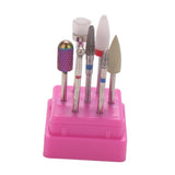 Maxbell Maxbell 7x Nail Art Drill Bits Brush Set Manicure Polishing Head w/ Storage Case 03