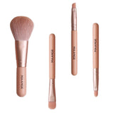 Maxbell Maxbell 4pcs Travel Mini Nylon Makeup Powder Blusher Eyeshadow Eyebrow Brushes Set