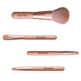 Maxbell Maxbell 4pcs Travel Mini Nylon Makeup Powder Blusher Eyeshadow Eyebrow Brushes Set