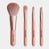Maxbell Maxbell 4pcs Travel Mini Nylon Makeup Powder Blusher Eyeshadow Eyebrow Brushes Set