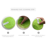 Maxbell Maxbell 4 Pcs Soft Gentle Make-Up Remover Puff Facial Cleansing Cloth Green Orange