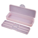 Maxbell Maxbell Two Layer Storage Box Nail File Dotting Drawing Brush Container Case Pink