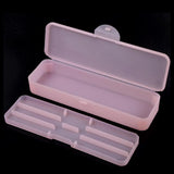 Maxbell Maxbell Two Layer Storage Box Nail File Dotting Drawing Brush Container Case Pink
