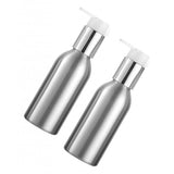 Maxbell Maxbell 2x Empty Makeup Shampoo Pump Bottles Aluminum Cream Lotion Containers 120ml