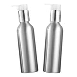Maxbell Maxbell 2x Empty Makeup Shampoo Pump Bottles Aluminum Cream Lotion Containers 150ml