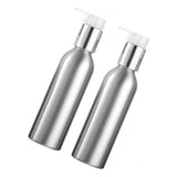 Maxbell Maxbell 2x Empty Makeup Shampoo Pump Bottles Aluminum Cream Lotion Containers 150ml