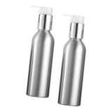 Maxbell Maxbell 2x Empty Makeup Shampoo Pump Bottles Aluminum Cream Lotion Containers 150ml