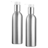 Maxbell Maxbell 2x Empty Makeup Shampoo Pump Bottles Aluminum Cream Lotion Containers 250ml