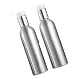 Maxbell Maxbell 2x Empty Makeup Shampoo Pump Bottles Aluminum Cream Lotion Containers 250ml