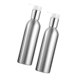 Maxbell Maxbell 2x Empty Makeup Shampoo Pump Bottles Aluminum Cream Lotion Containers 250ml