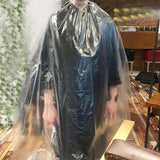 250 Waterproof Disposable Hair Cutting Cape Gown Hairdresser Apron+16 xClips