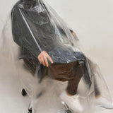 250 Waterproof Disposable Hair Cutting Cape Gown Hairdresser Apron+16 xClips